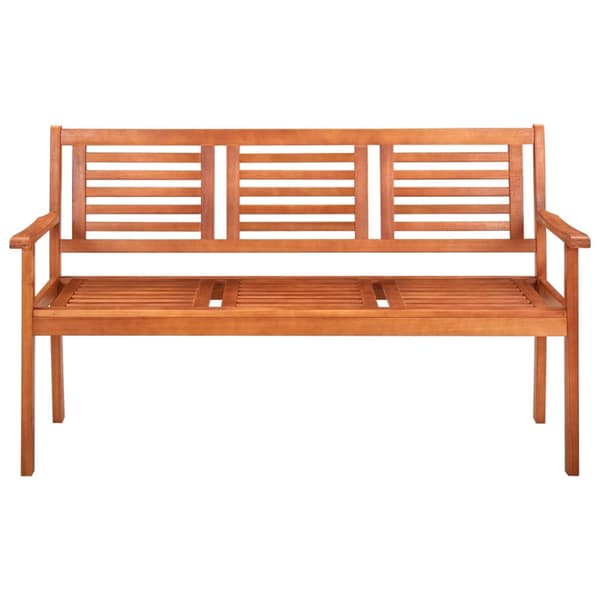 Trädgårdsbänk 3-sits 150 cm massivt eukalyptusträ
