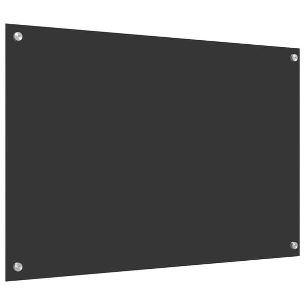 Köksskydd Mörkgrå 90 x 60 cm härdat glas