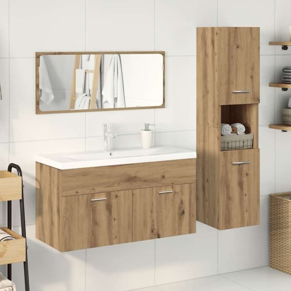Badrumsmöbler set 4 delar artisan ek konstruerat trä