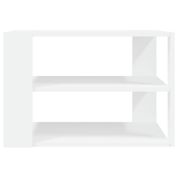 Soffbord vit 58x58x40 cm konstruerat trä