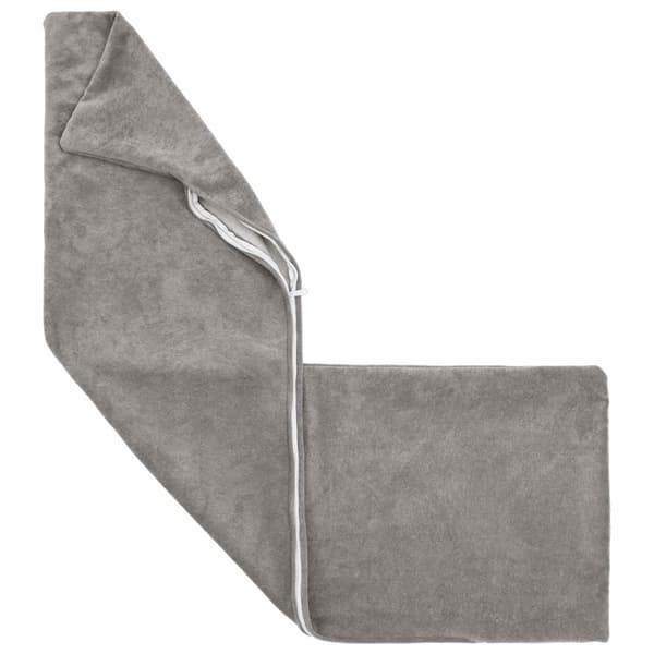 Kudde med kudde HEERLEN 2 st Ljusgrå Mikrofiber Fleece