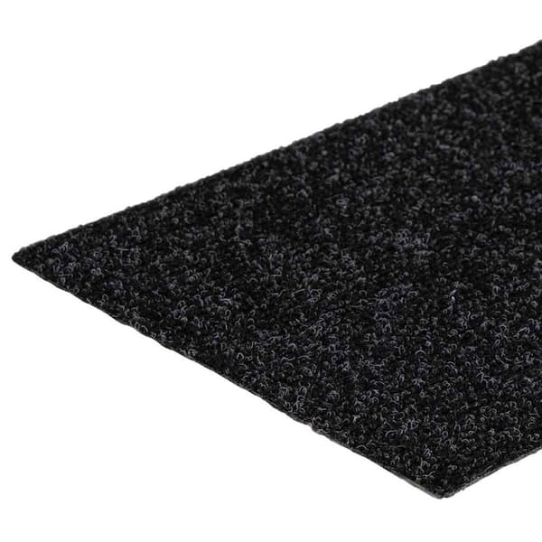 Trappmattor självhäftande 30 st 76x20 cm svarta rektangulära