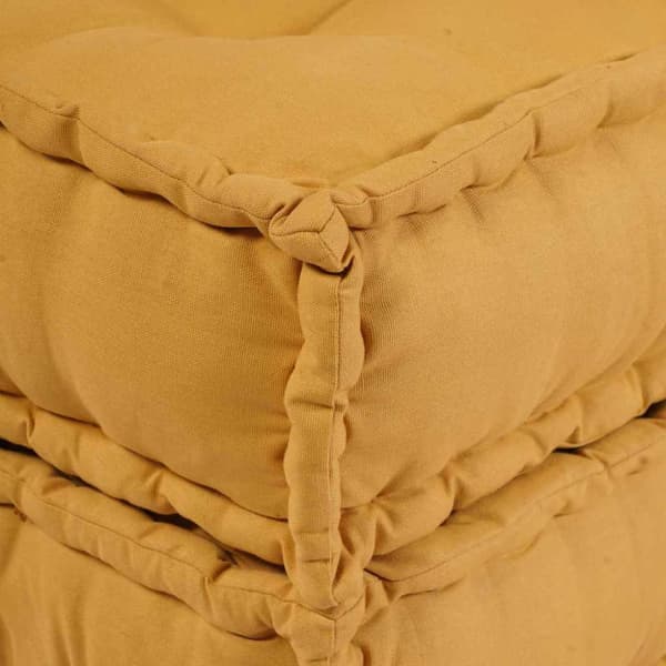 Modulär soffa gul 70x70x54 tyg