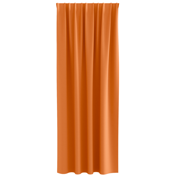 Mörkläggningsgardiner med Ringar 2 pcs Klart Orange