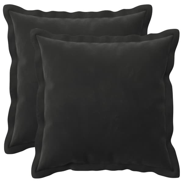 Kudde med kudde HOUTEN 2 st Svart Sammet