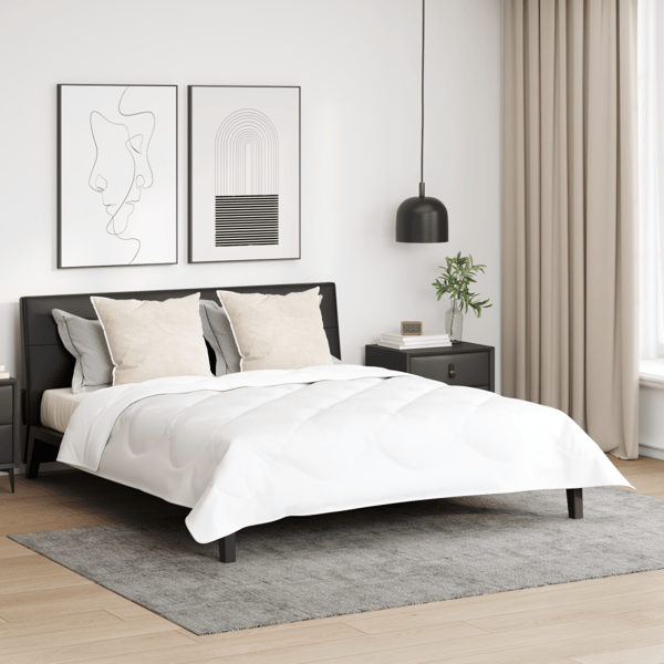 Kudde med kudde 2 pcs Vit 60 x 70 cm Fjäder