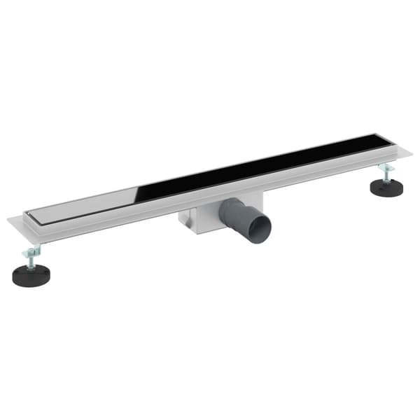 Duschavlopp med Glasöverdrag Svart 70 cm Rostfritt Stål 304