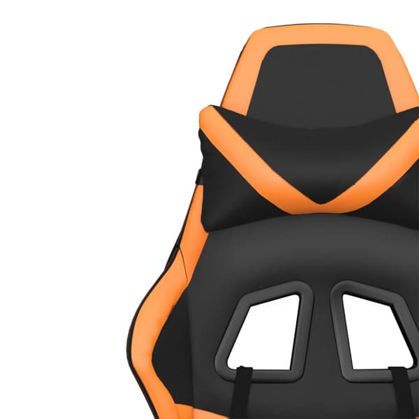 Gamingstol svart och orange konstläder