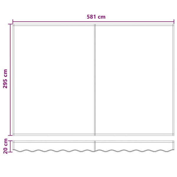 Markisväv Mörkgrön 6 x 3 m Polyester