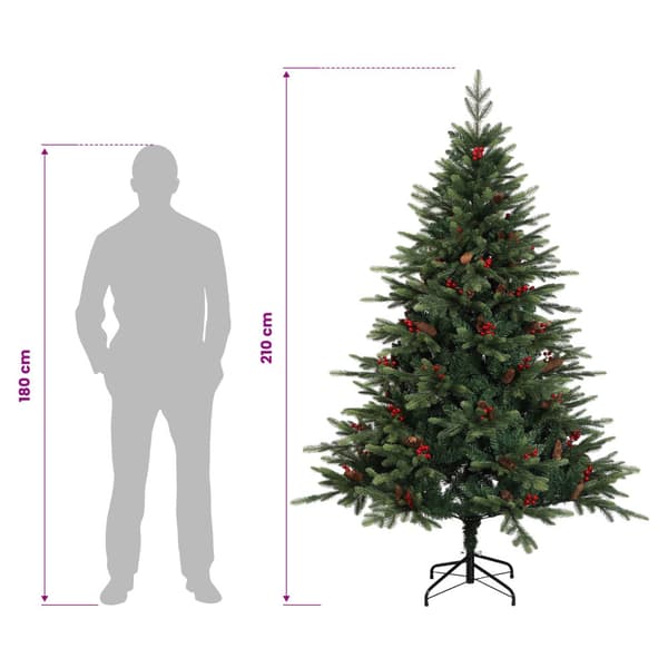 Plast Hingad Julgran 210 cm 300 LED-lampor Varmvit