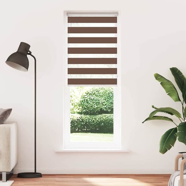 Rullgardin zebra brun 70x230 cm tyg bredd 65,9 cm polyester