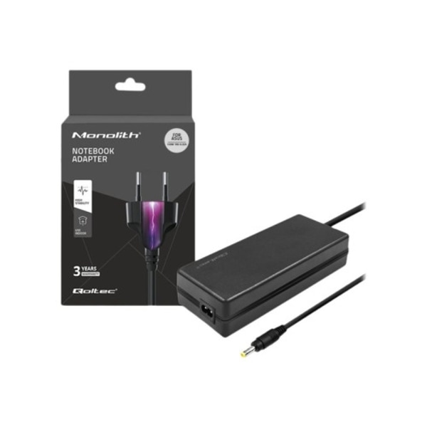 Qoltec Monolith - strömadapter - 19 V, 6,32 A, 5,5 * 2,5, strömkabel - 120 Watt