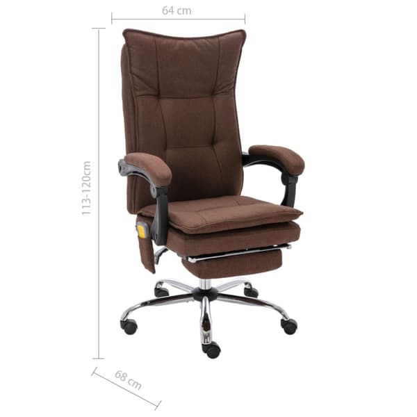 Massagekontorsstol brun tyg
