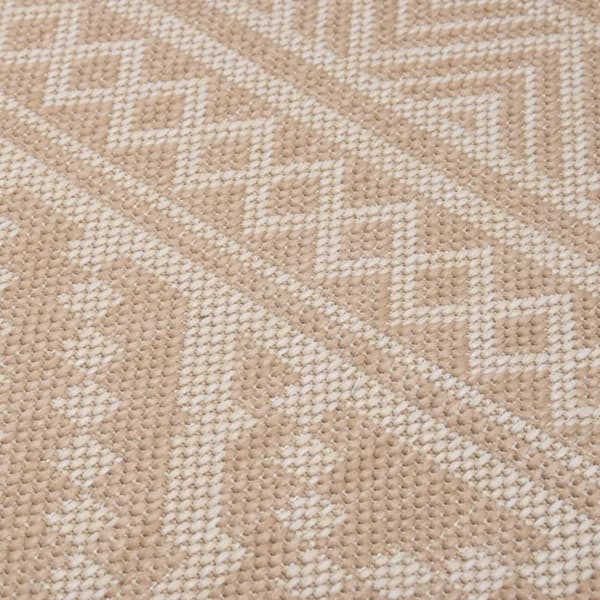 Utomhusmatta plattvävd 200x280 cm brun ränder