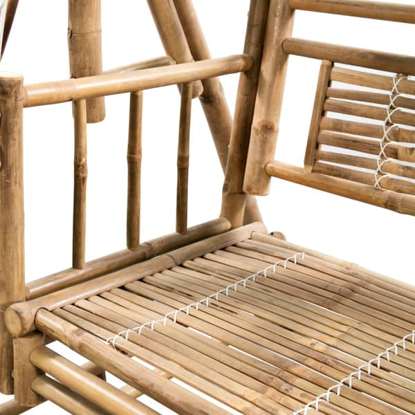 2-sits hammock med palmblad och dyna bambu 202 cm