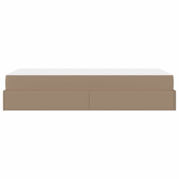 Sängram med madrass Övrigt 2 pcs Tan PVC