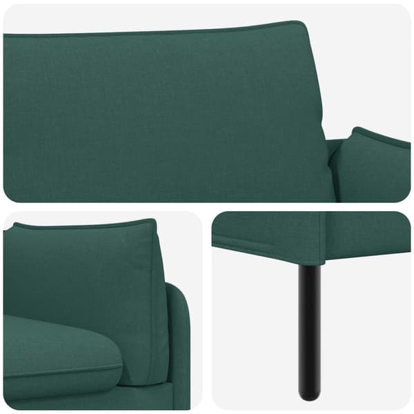 2-sits soffa Mörkgrön 188 x 81 x 89 cm Tyg