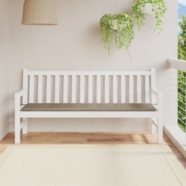 Bänkdyna för trädgården taupe 180x50x4 cm oxfordtyg
