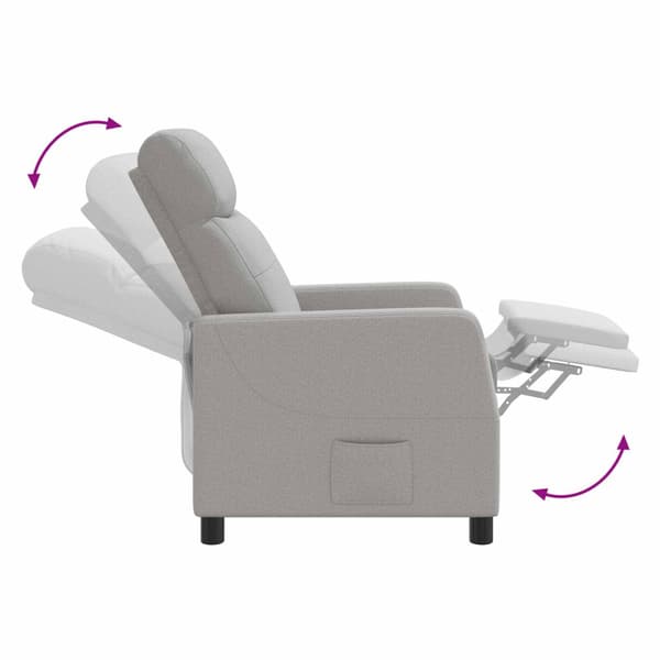 Massagefåtölj Moln Grå Tyg
