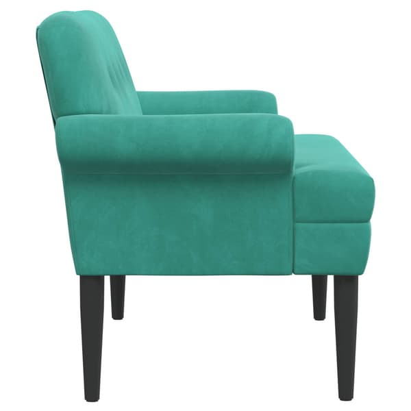 Loveseat med knapprapport Turkos 120 x 66 x 78 cm Sammet