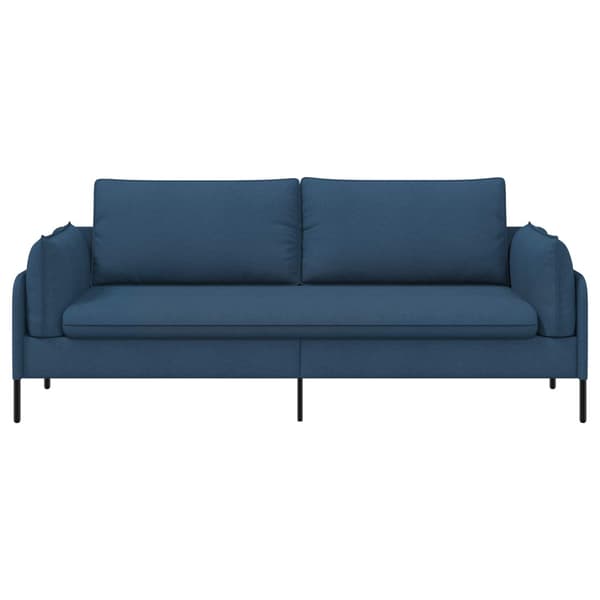 3-Sits soffa Blå 222 x 81 x 89 cm Tyg
