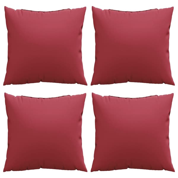 Soffdynor 4 st vinröd 60x60 cm tyg