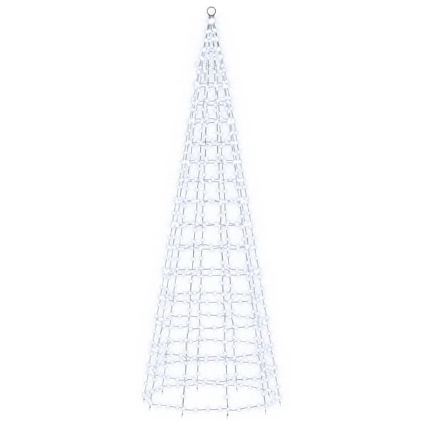 Julgransbelysning med markspett och flaggstång 300 cm