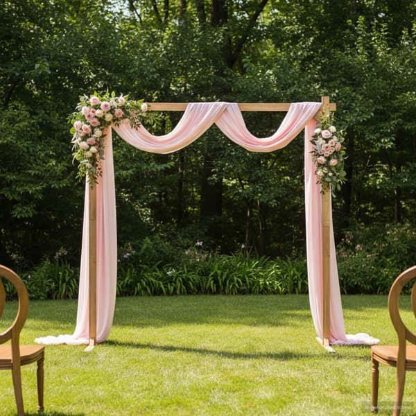 Bröllopsbåge Ljusbrun 225 x 95 x 226 cm Massiv furu