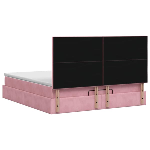 Ottoman säng med madrass Rosa 180 x 200 cm Sammet