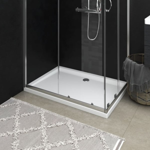 Duschkar rektangulärt ABS vit 80x110 cm
