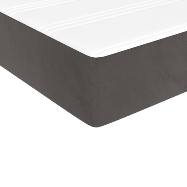 Pocketresårmadrass medium mörkgrå 100x200x20 cm sammet