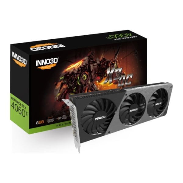 Inno3D GeForce RTX 4060Ti X3 OC - grafikkort - GeForce RTX 4060 Ti - 8 GB