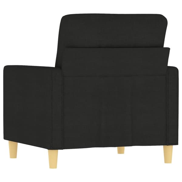 Fåtölj svart 60 cm tyg
