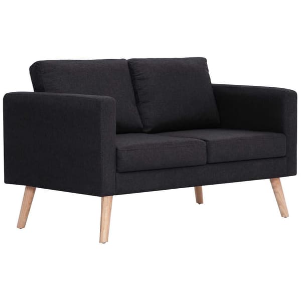 Soffgrupp 2 delar tyg svart