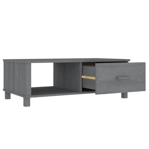Soffbord HAMAR mörkgrå 100x55x35 cm massiv furu