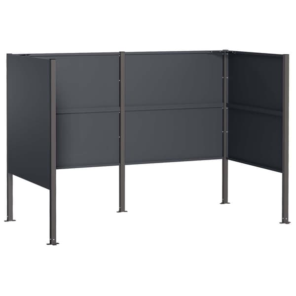 Soptunneskärm 167 x 85 x 113 cm Stål Antracit