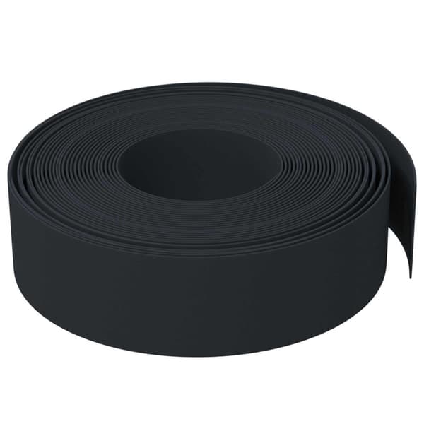 Trädgårdskant 25 m 15 cm PE Svart