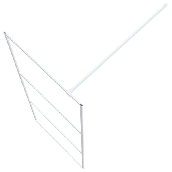 Duschvägg vit 80x195 cm klart ESG-glas