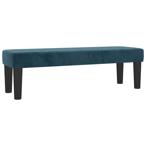 Ramsäng med madrass mörkblå 160x200 cm sammet
