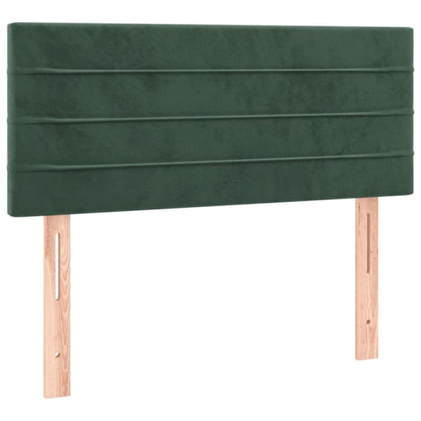 Ramsäng med madrass mörkgrön 80x200 cm sammet