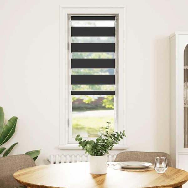 Rullgardin zebra svart 45x100 cm tyg bredd 40,9 cm polyester