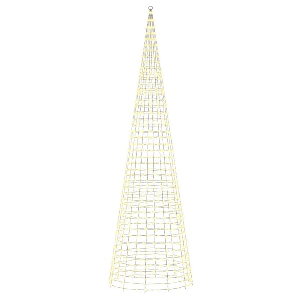 Julgransbelysning med markspett och flaggstång 500 cm