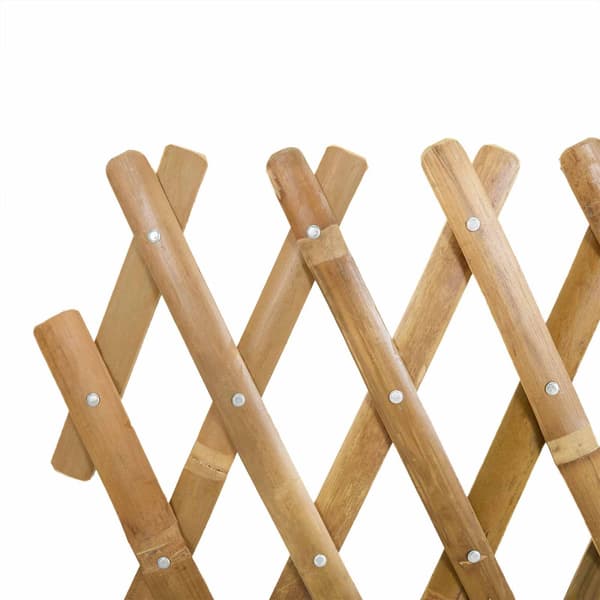 Utvikbar spaljé stängsel 2 pcs Ljusbrun 100 x 105 cm Bambu
