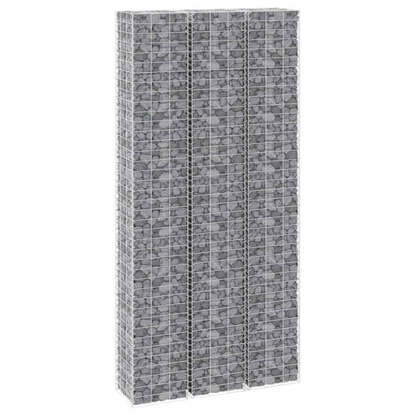 Gabioner 3 st 30x30x200 cm järn