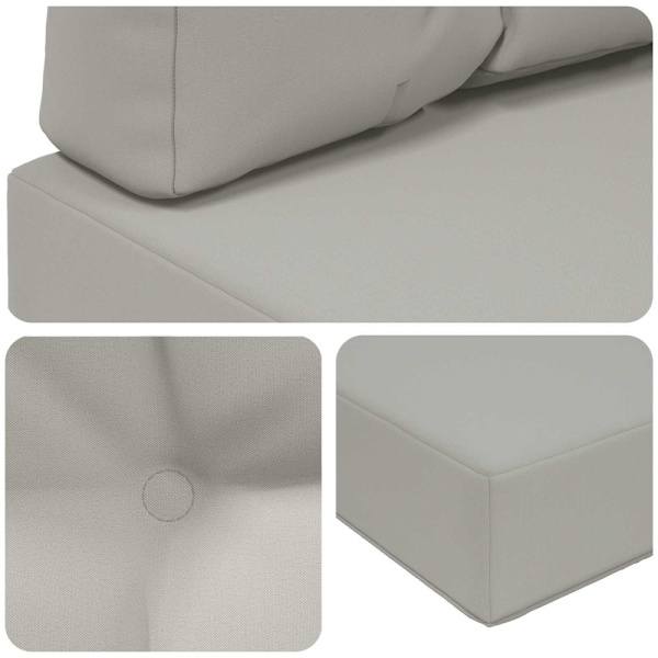Utomhus Soffa Kudde 2 pcs Grå Polyester