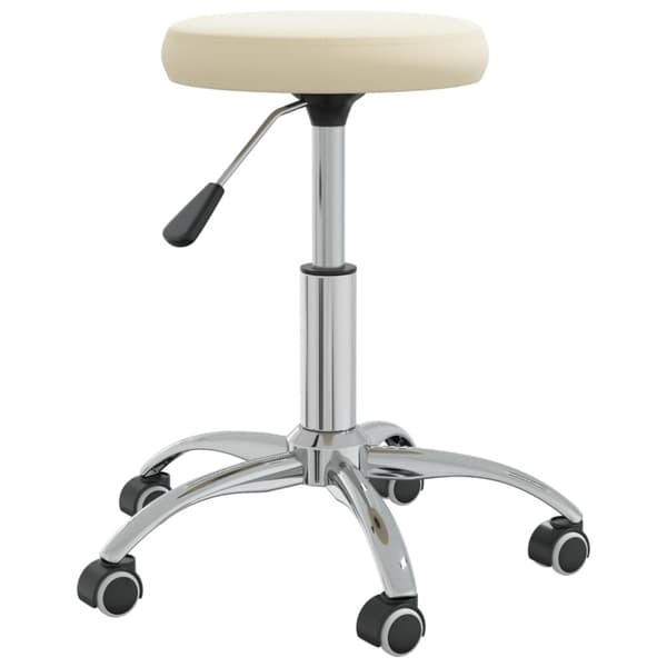 Massagepall gräddvit sammet