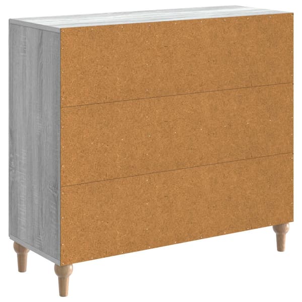 Sideboard Grå sonoma-ek 89 x 34,5 x 80 cm Konstruerat trä