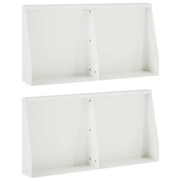 Stödvägg 4 st 40 x 12 x 30 cm Stål Vit