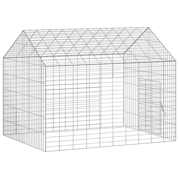 Kaninbur Silver 100 x 78 x 78 cm Galvaniserat Stål