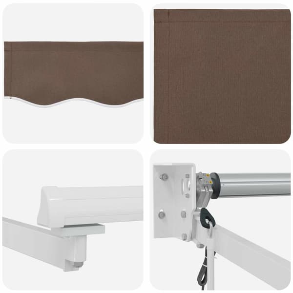 Markis Taupe 3,5 x 2,5 m Polyester och metall